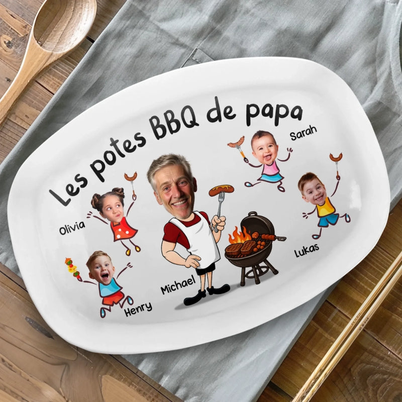 Planche De Grill Personnalisée Avec Photo – Cadeau Pour Papa, Papi – La Planche De Grill De Papa