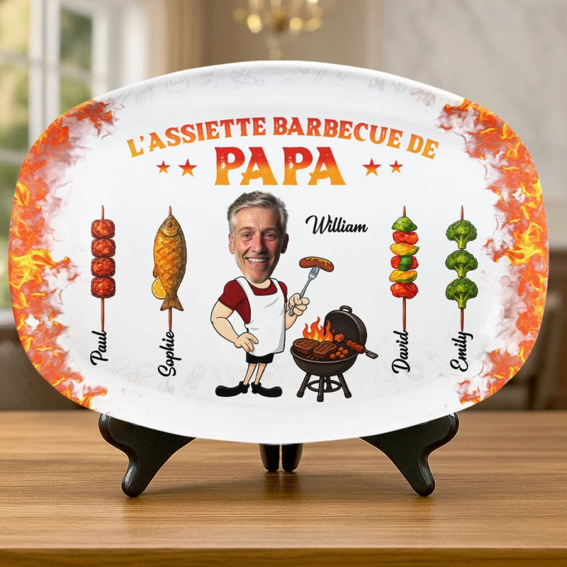 Planche De Grill Personnalisée Avec Photo – Cadeau Humoristiques Pour Papa, Papy – Le Roi Du Grill