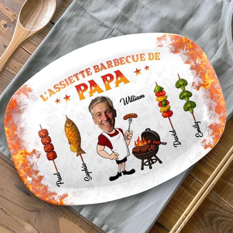 Planche De Grill Personnalisée Avec Photo – Cadeau Humoristiques Pour Papa, Papy – Le Roi Du Grill