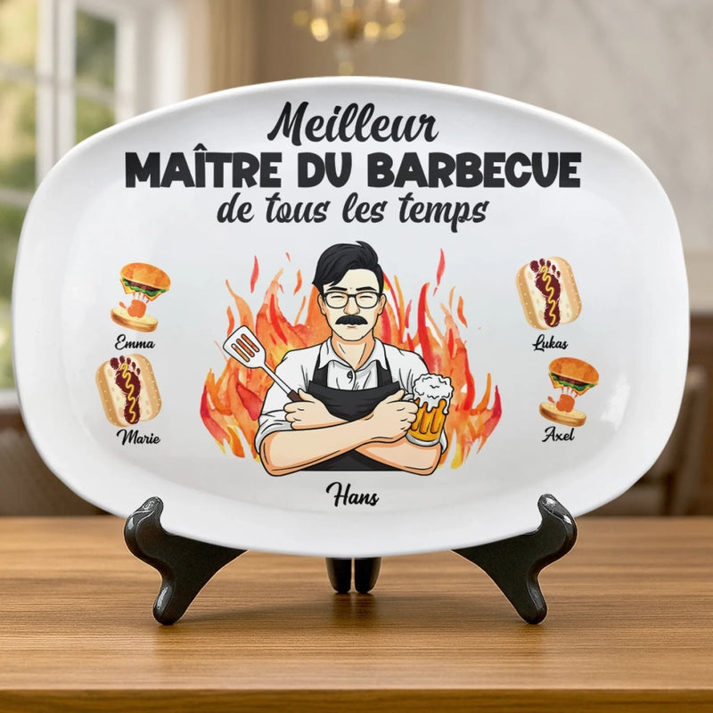 Planche De Grill Personnalisée – Cadeau Humoristiques Pour Papa, Papi – Maître Du Barbecue