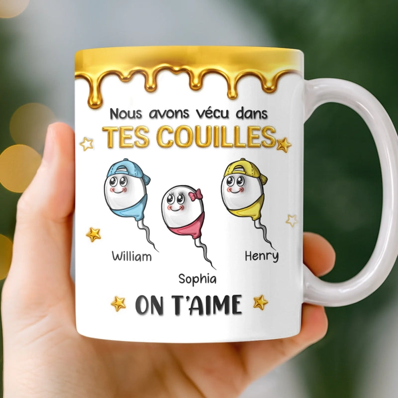 Mug Personnalisé à Effet 3D Gonflé – Cadeau Fête des Pères, Humoristiques pour Papa – Blagues En Cours De Chargement
