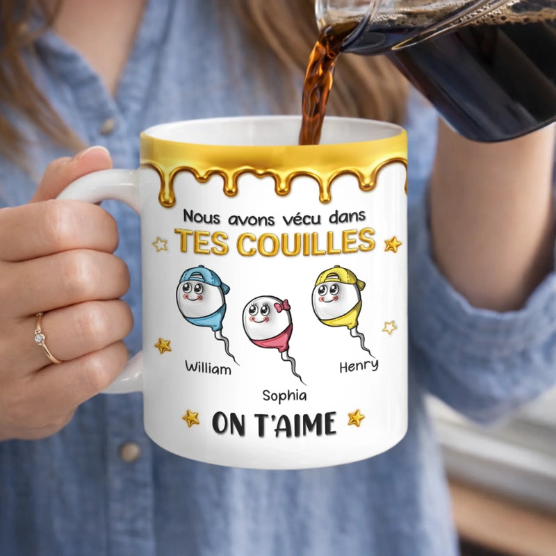 Mug Personnalisé à Effet 3D Gonflé – Cadeau Fête des Pères, Humoristiques pour Papa – Blagues En Cours De Chargement