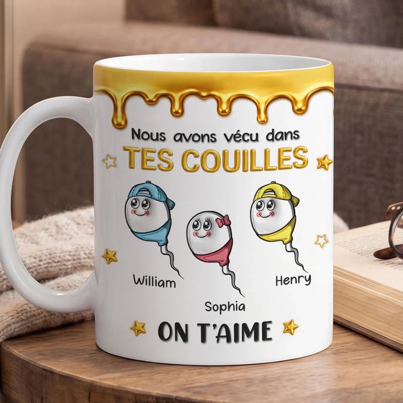 Mug Personnalisé à Effet 3D Gonflé – Cadeau Fête des Pères, Humoristiques pour Papa – Blagues En Cours De Chargement