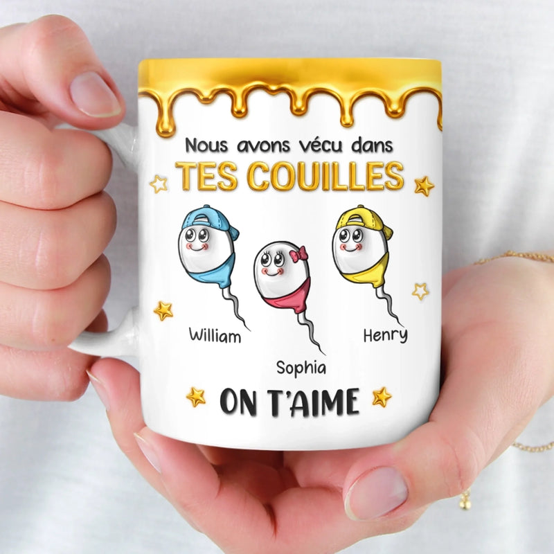 Mug Personnalisé à Effet 3D Gonflé – Cadeau Fête des Pères, Humoristiques pour Papa – Blagues En Cours De Chargement