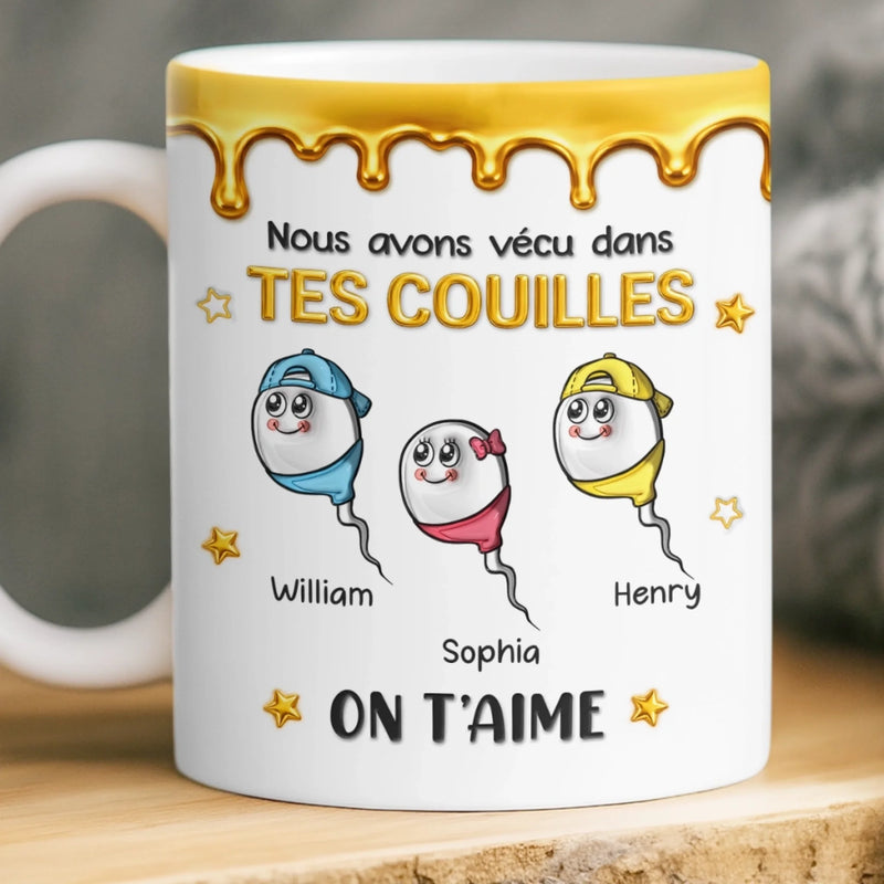 Mug Personnalisé à Effet 3D Gonflé – Cadeau Fête des Pères, Humoristiques pour Papa – Blagues En Cours De Chargement