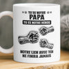 Mug Personnalisé à Effet 3D Gonflé – Cadeau Fête des Pères pour Papa, Papy – Tu Es Notre Héros