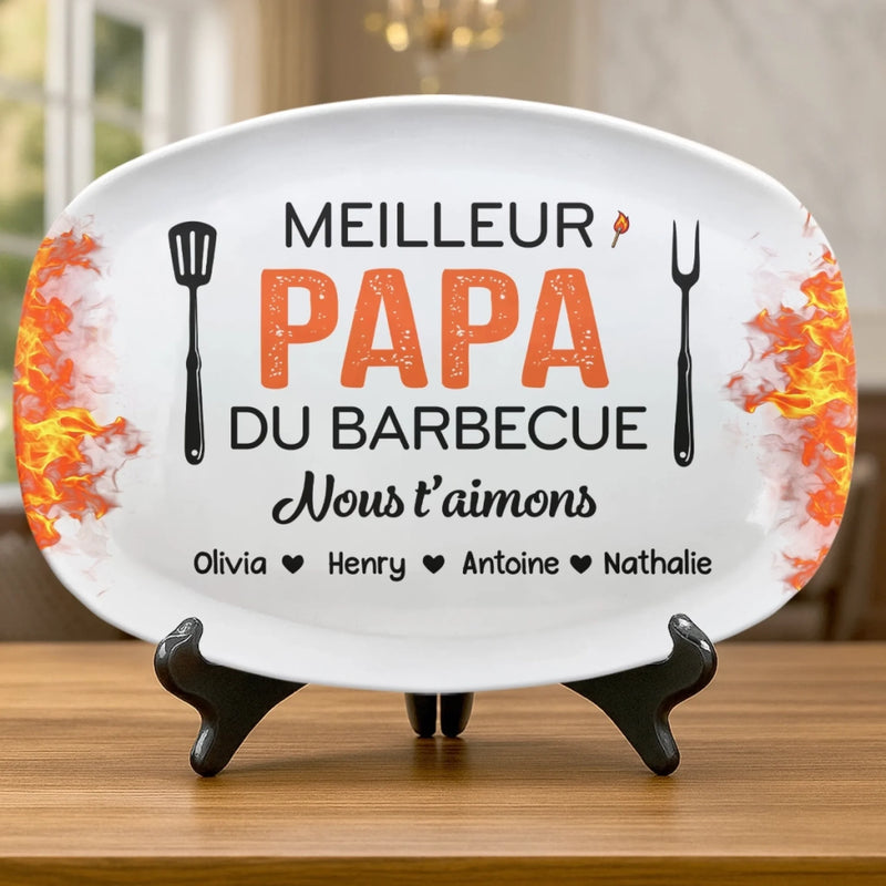 Planche De Grill Personnalisée – Cadeau Fête des Pères pour Papa, Papy – Papa Héros de la Nuit