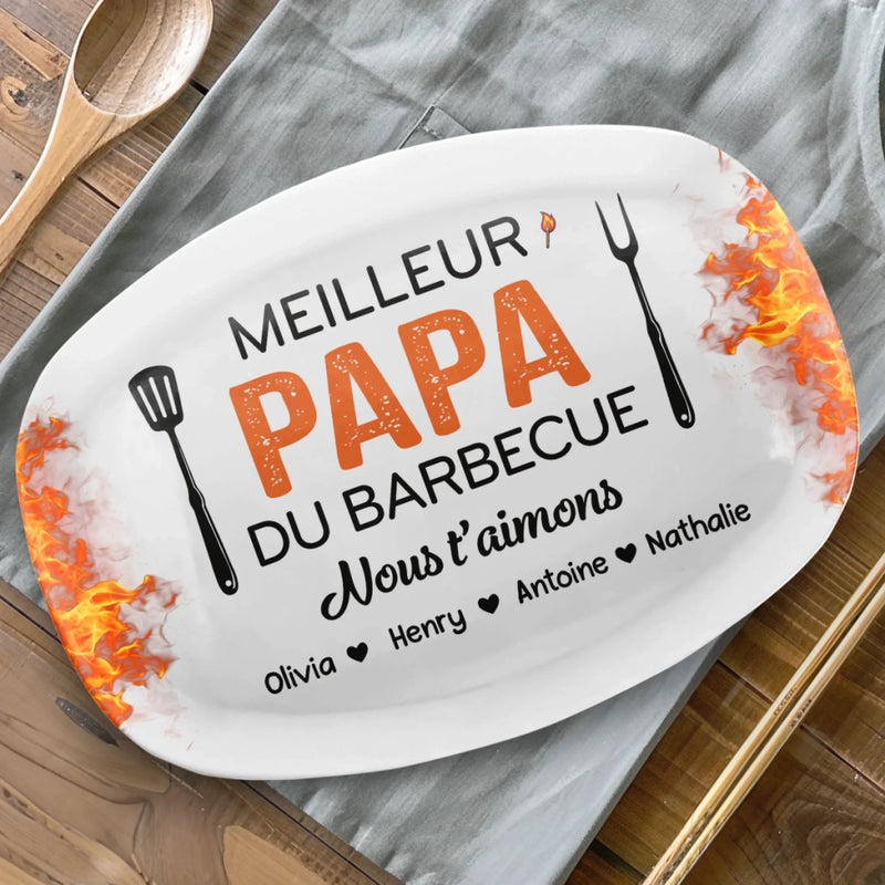 Planche De Grill Personnalisée – Cadeau Fête des Pères pour Papa, Papy – Papa Héros de la Nuit