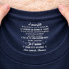 T-Shirt À Impression Intérieure Personnalisée – Cadeau Fête des Pères pour Fils – Fier Que Mon Enfant Ait Grandi