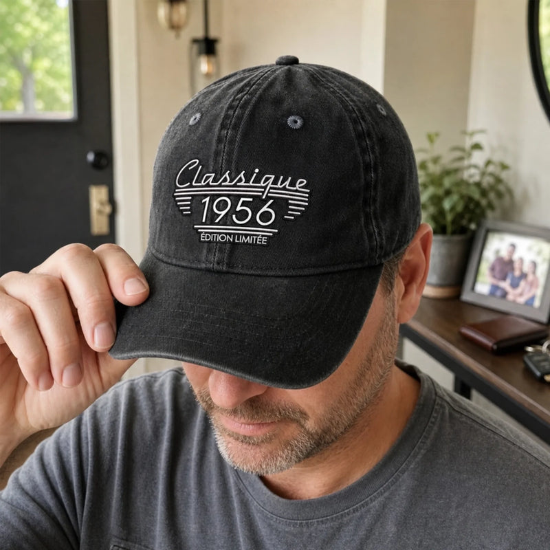 Casquette De Baseball En Jean Délavé Personnalisée – Cadeau Pour Papa, Papi –  Papa Rend Chaque Jour Plus Fort