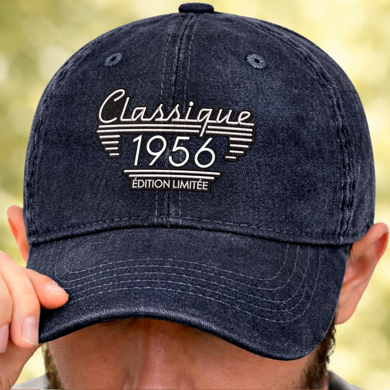 Casquette De Baseball En Jean Délavé Personnalisée – Cadeau Pour Papa, Papi –  Papa Rend Chaque Jour Plus Fort
