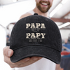 Casquette De Baseball En Jean Délavé Personnalisée – Cadeau Pour Papa, Papi – La Paternité Vous Va Bien