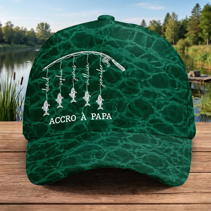 Personnalisée Casquette Classique – Cadeau Pour Papa, Papi – Plus De Temps Pour La Pêche