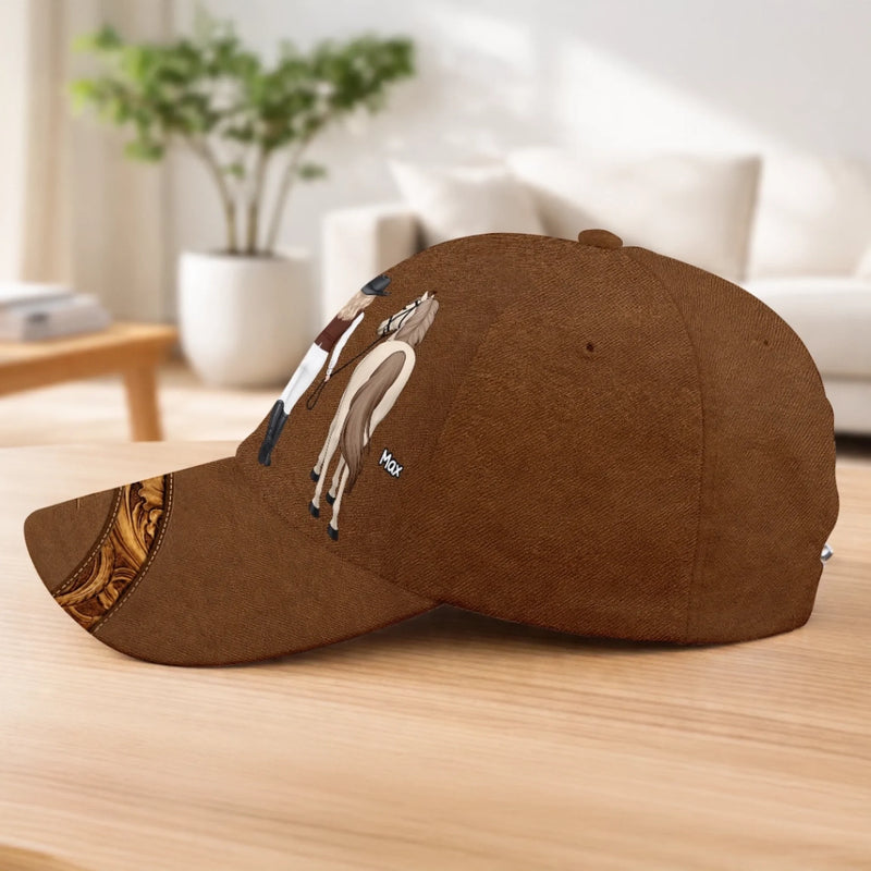 Casquette Classique Personnalisée – Cadeau Pour Amoureux Des Chevaux – La Vie Est Meilleure Sur La Pelouse