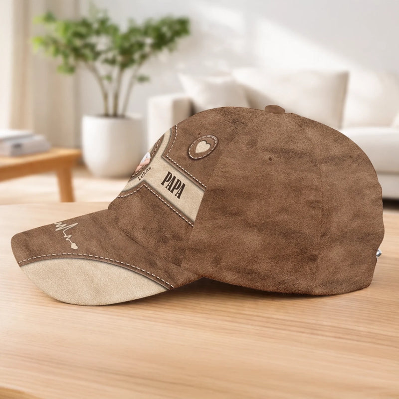 Casquette Classique Personnalisée – Cadeau Pour Papa, Papi – Le cœur de la famille