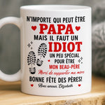 Mug Personnalisé – Cadeau Fête des Pères, Humoristique Pour Beau-Père – Merci De Supporter Ma Mère