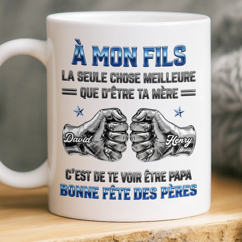 Mug Personnalisé à Effet 3D Gonflé – Cadeau Fête Des Pères Pour Fils – Toujours Fière De Toi