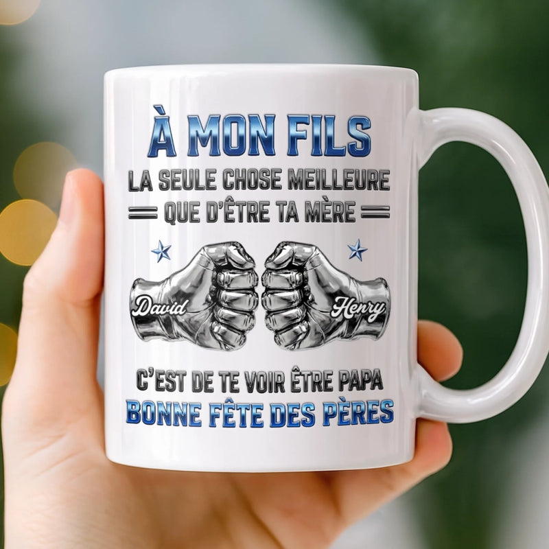Mug Personnalisé à Effet 3D Gonflé – Cadeau Fête Des Pères Pour Fils – Toujours Fière De Toi
