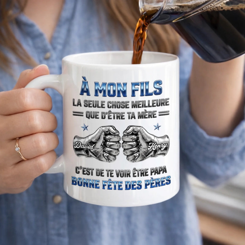 Mug Personnalisé à Effet 3D Gonflé – Cadeau Fête Des Pères Pour Fils – Toujours Fière De Toi
