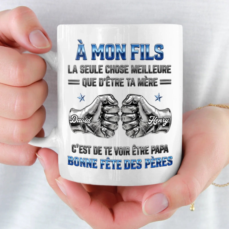 Mug Personnalisé à Effet 3D Gonflé – Cadeau Fête Des Pères Pour Fils – Toujours Fière De Toi
