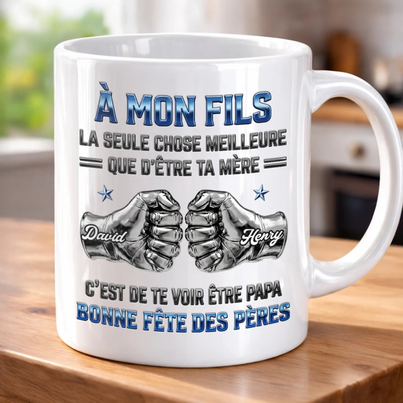 Mug Personnalisé à Effet 3D Gonflé – Cadeau Fête Des Pères Pour Fils – Toujours Fière De Toi