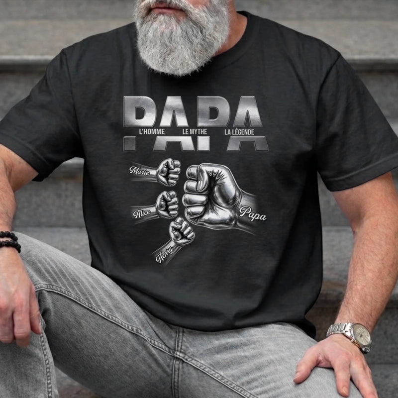 T-shirt unisexe, Hoodie personnalisé – Cadeau Fête des Pères pour Papa – Légendaire Depuis Toujours
