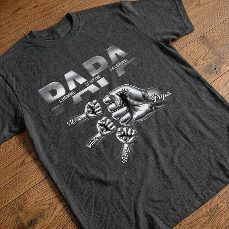 T-shirt unisexe, Hoodie personnalisé – Cadeau Fête des Pères pour Papa – Légendaire Depuis Toujours