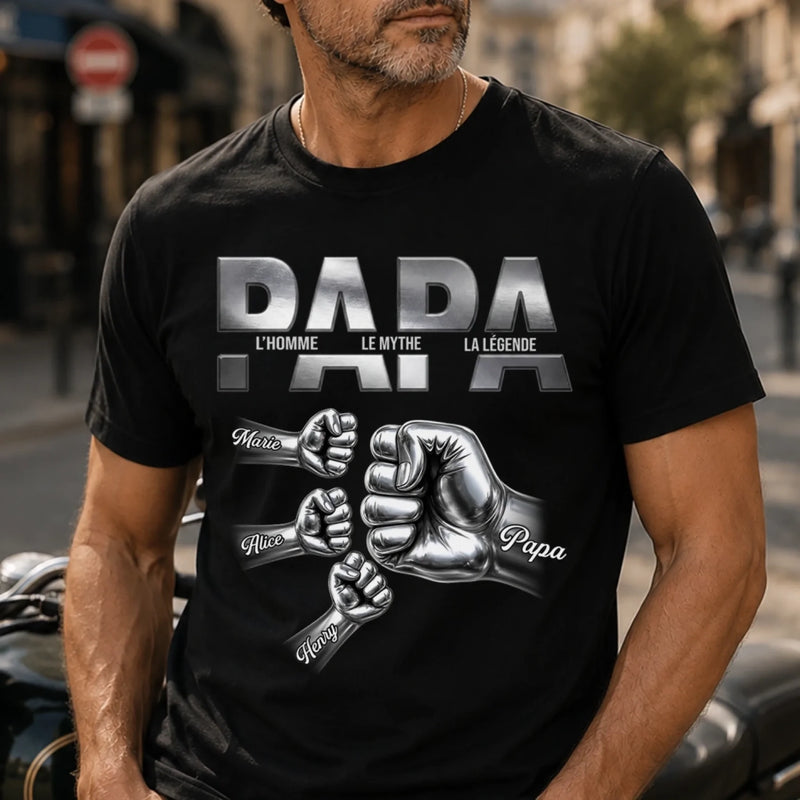 T-shirt unisexe, Hoodie personnalisé – Cadeau Fête des Pères pour Papa – Légendaire Depuis Toujours