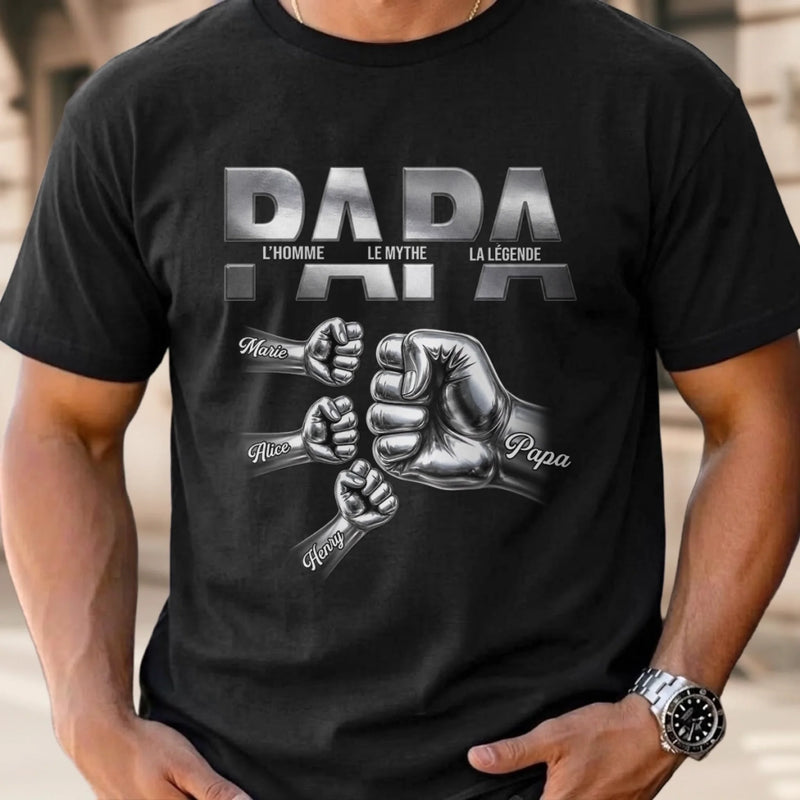 T-shirt unisexe, Hoodie personnalisé – Cadeau Fête des Pères pour Papa – Légendaire Depuis Toujours