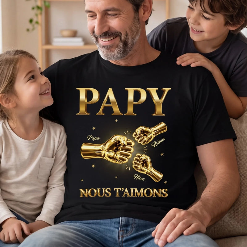 T-shirt unisexe, Hoodie personnalisé – Cadeau Fête des Pères pour Papa, Papi – Mon Héros Pour Toujours