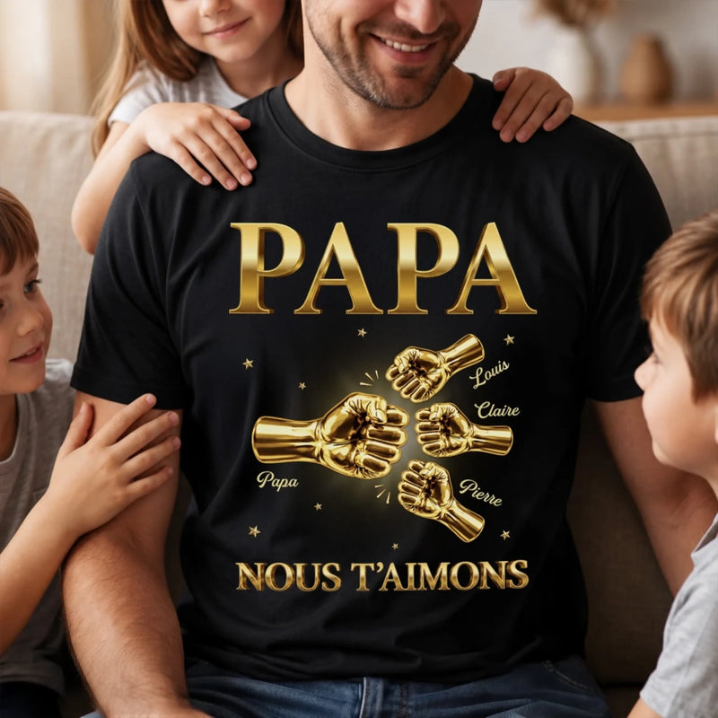 T-shirt unisexe, Hoodie personnalisé – Cadeau Fête des Pères pour Papa, Papi – Mon Héros Pour Toujours