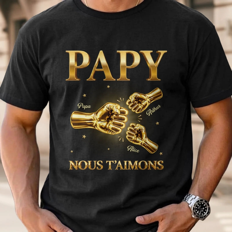 T-shirt unisexe, Hoodie personnalisé – Cadeau Fête des Pères pour Papa, Papi – Mon Héros Pour Toujours