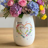 Vase ovale en céramique personnalisé – Cadeau Pour Mamie – Un Cadeau Fait Avec Amour