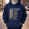 T-shirt unisexe, Hoodie personnalisé – Cadeau Fête des Pères pour Papa, Papi – La Légende D'une Famille