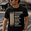 T-shirt unisexe, Hoodie personnalisé – Cadeau Fête des Pères pour Papa, Papi – La Légende D'une Famille