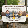 Panneau Métallique Personnalisé – Cadeau Pour Amoureux Du Camping Et Couples Aventuriers - C'est La Ou L'on Se Gare