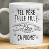 Mug Personnalisé à Effet 3D Gonflé – Cadeau Fête des Pères pour Papa – De famille en famille, Ça promet