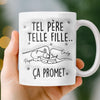 Mug Personnalisé à Effet 3D Gonflé – Cadeau Fête des Pères pour Papa – De famille en famille, Ça promet