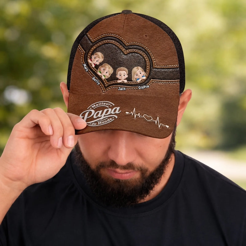Casquette Classique Personnalisée – Cadeau Pour Papa, Papi – Construit Avec Force Et Amour