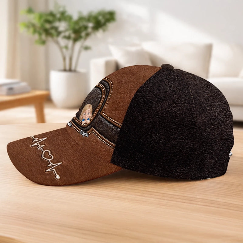 Casquette Classique Personnalisée – Cadeau Pour Papa, Papi – Construit Avec Force Et Amour