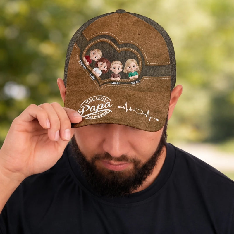 Casquette Classique Personnalisée – Cadeau Pour Papa, Papi – Héros Du Quotidien