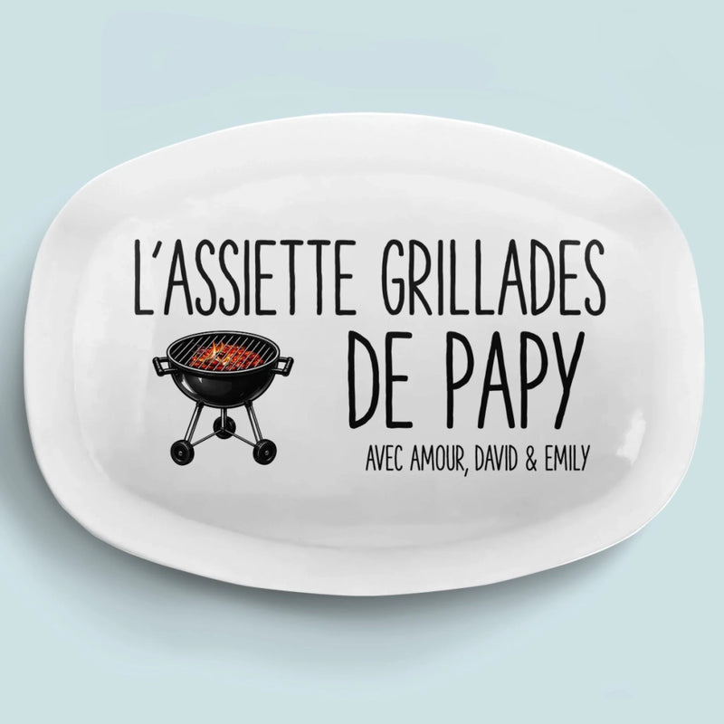 Assiette De Barbecue Personnalisé – Cadeau pour Papa – Le Patron Du BBQ