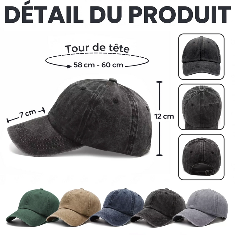 Casquette De Baseball En Jean Délavé Personnalisée – Cadeau Pour Homme, Soi-Même – La Classe N'a Pas D'Âge