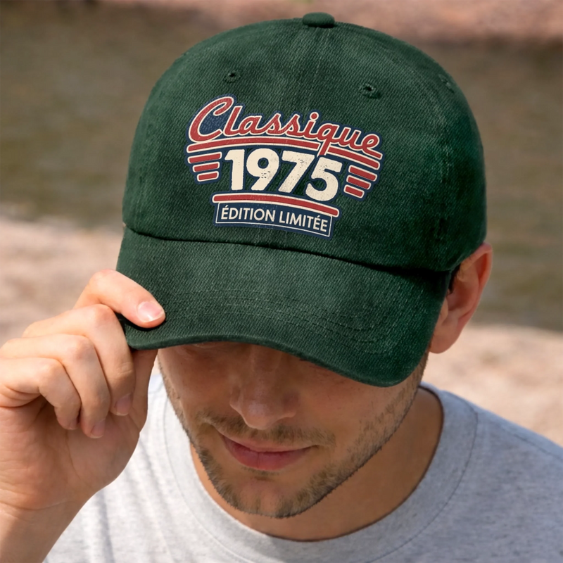 Casquette De Baseball En Jean Délavé Personnalisée – Cadeau Pour Homme, Soi-Même – La Classe N'a Pas D'Âge