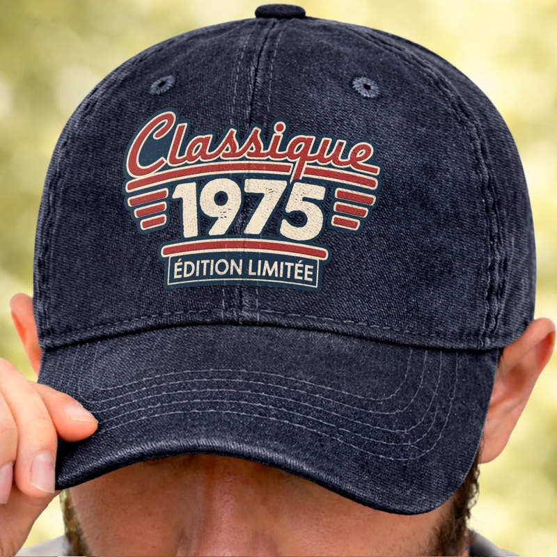 Casquette De Baseball En Jean Délavé Personnalisée – Cadeau Pour Homme, Soi-Même – La Classe N'a Pas D'Âge