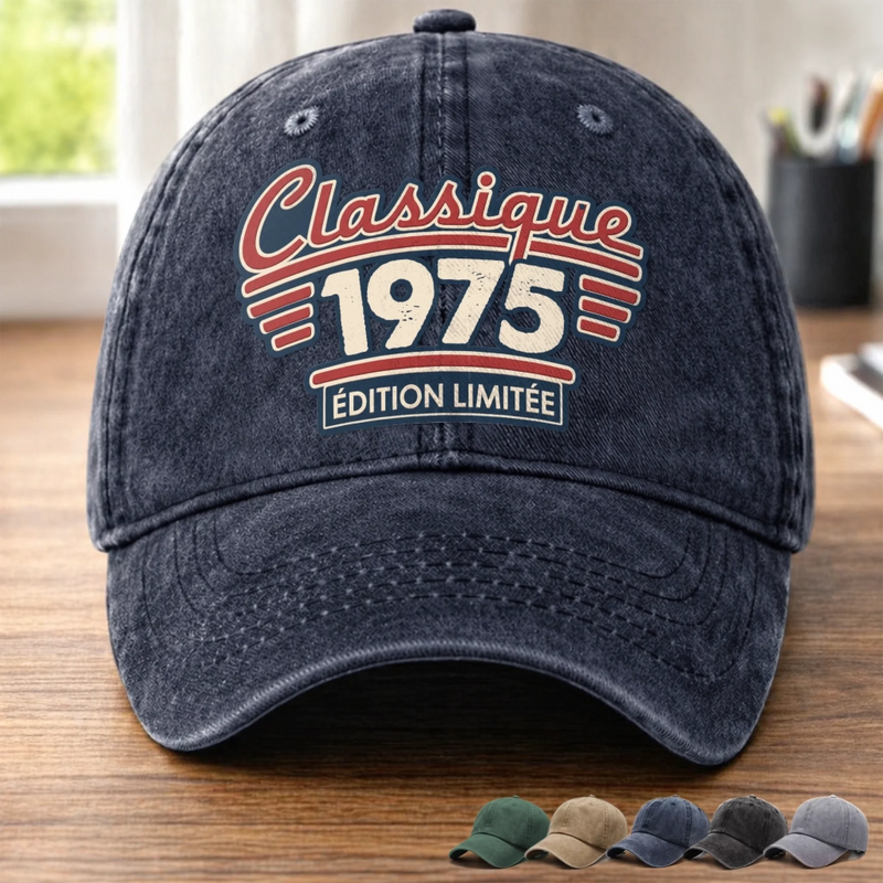Casquette De Baseball En Jean Délavé Personnalisée – Cadeau Pour Homme, Soi-Même – La Classe N'a Pas D'Âge