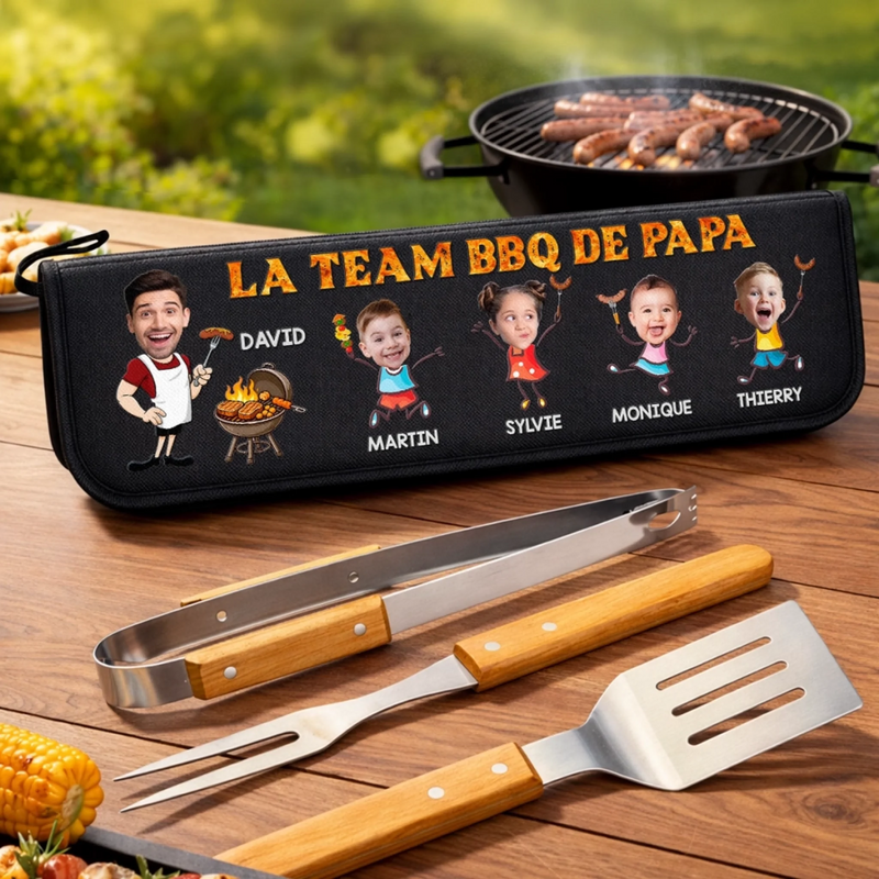 Kit de barbecue personnalisé – Cadeau pour Papa – La Team BBQ de Papa