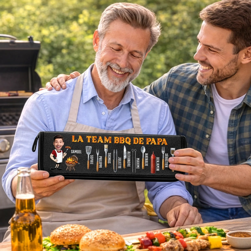 Kit de barbecue personnalisé – Cadeau pour Papa – Attention, Expert En Grillades