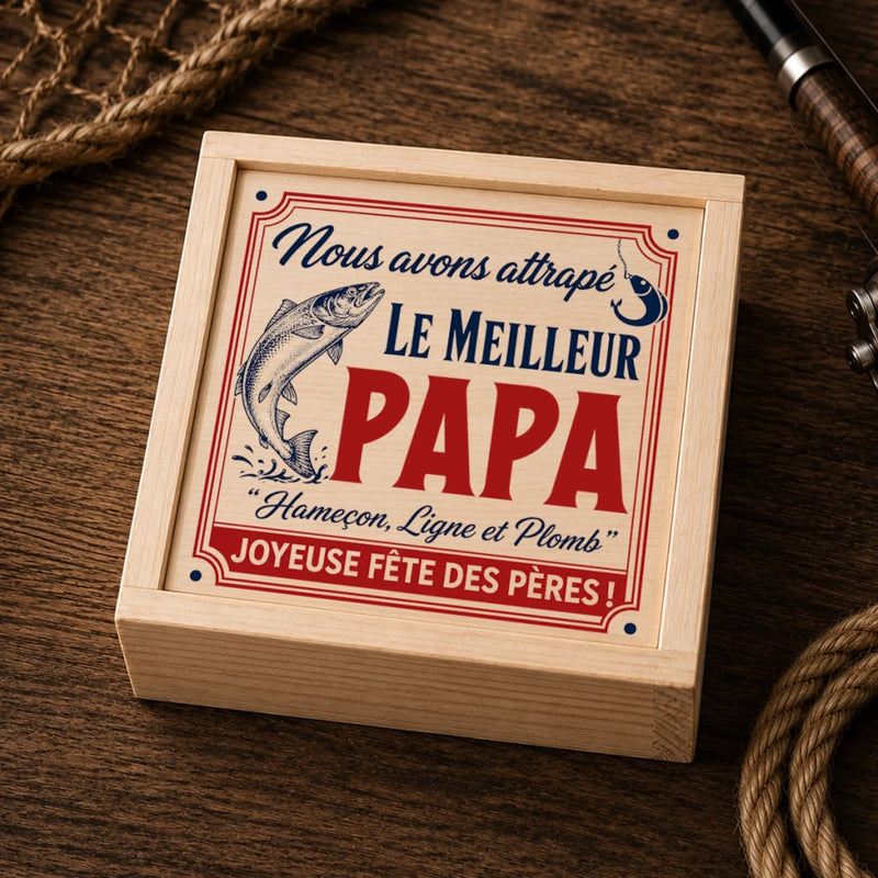 Leurre de pêche Personnalisé – Cadeau pour Papa – Mordu de pêche