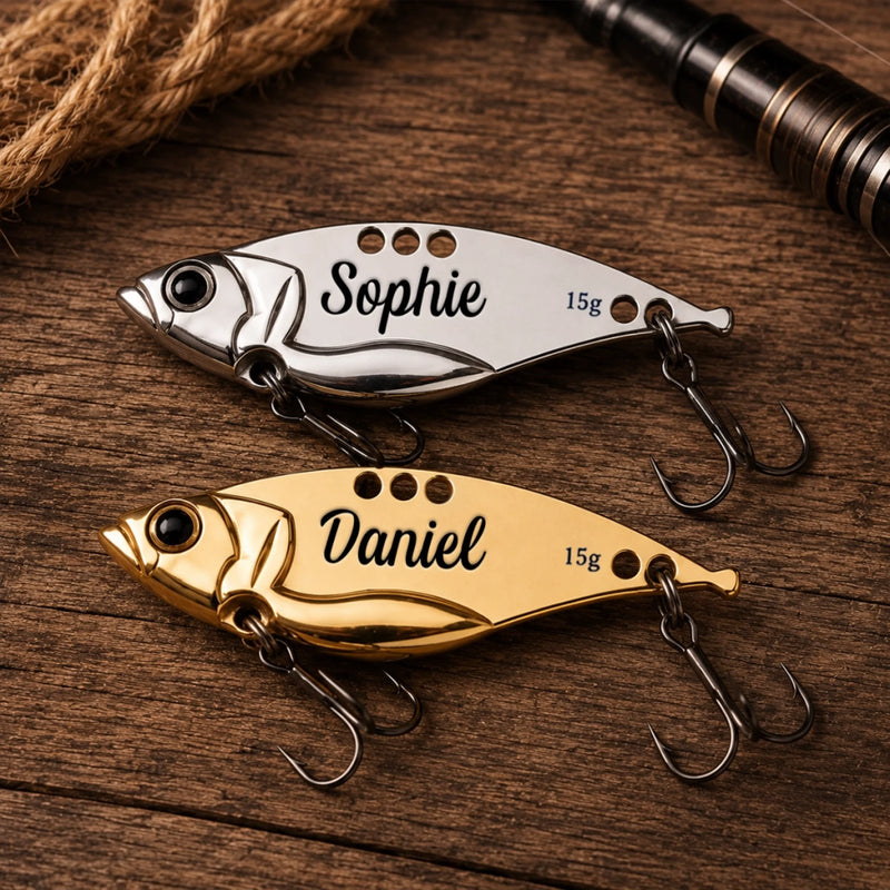 Leurre de pêche Personnalisé – Cadeau pour Papa – Mordu de pêche